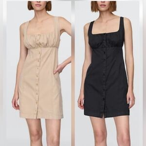 GAP Black and Tan  Black Sleeveless Button-Front Dress Bundle XSP